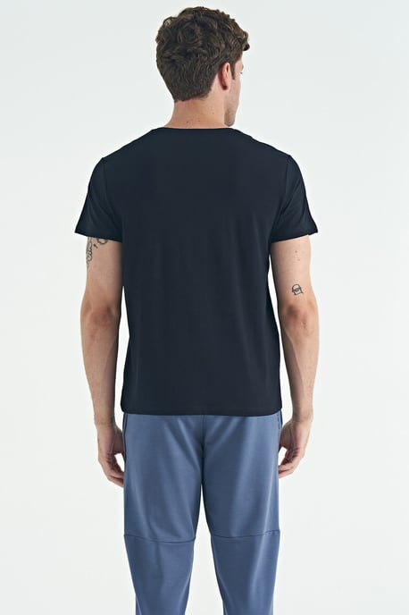 Herren Baumwoll-Elasthan Rundhals T-Shirt - Image 4