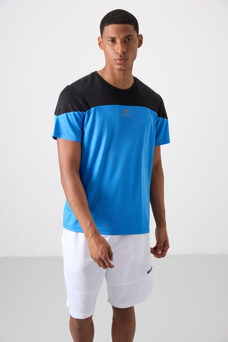 Herren T-Shirt mit Farbblockierung und Rundhalsausschnitt - Image 4