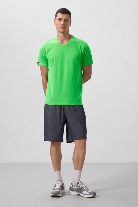 Herren V-Ausschnitt Kurzarm T-Shirt - Image 3