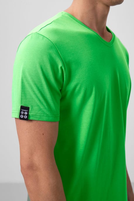 Herren V-Ausschnitt Kurzarm T-Shirt - Image 5