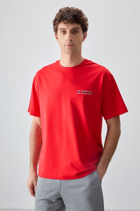 Übergrößtes bedrucktes Baumwoll-Jersey-T-Shirt - Image 1