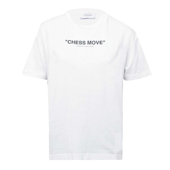 Off White - "Chess Move" T-Shirt für Damen, Baumwolle (Weiß/Schwarz) - Image 1