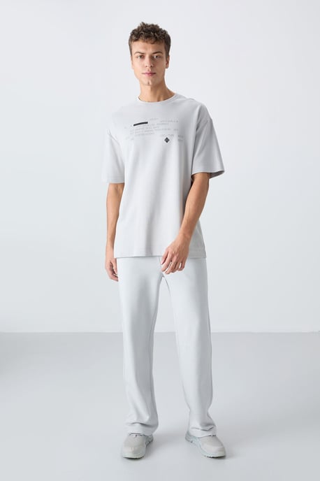 Übergröße Bedrucktes Rundhals-T-Shirt - Image 4