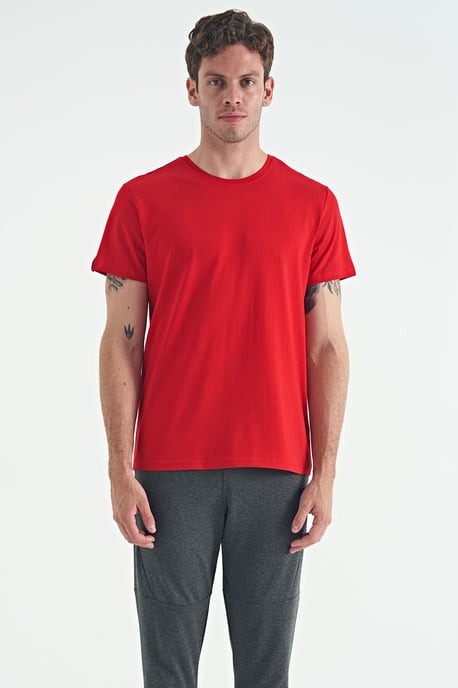 Herren Baumwoll-Elasthan Rundhals-T-Shirt - Image 1