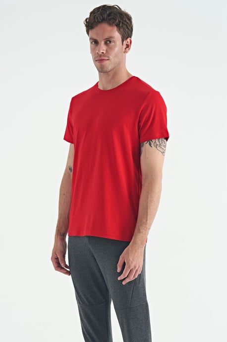 Herren Baumwoll-Elasthan Rundhals-T-Shirt - Image 2