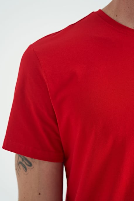 Herren Baumwoll-Elasthan Rundhals-T-Shirt - Image 4