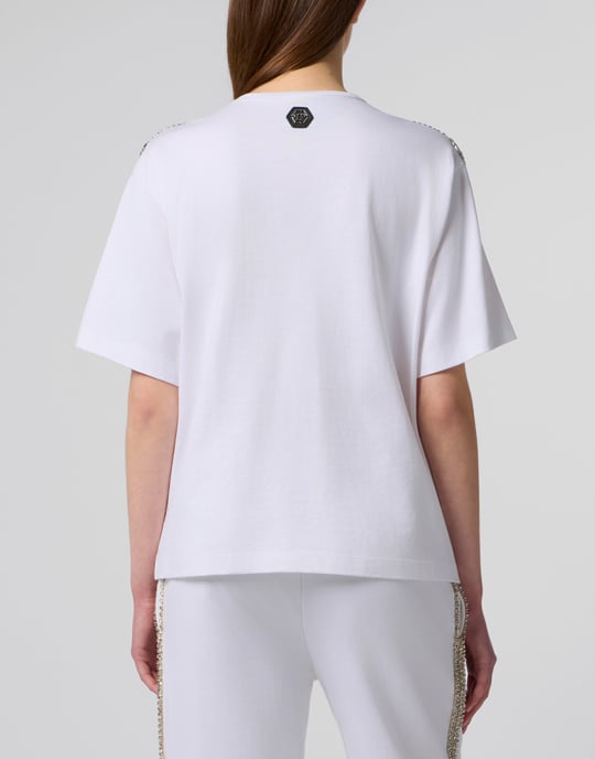 V-Neck T-Shirt Crystal Fringes - Image 5