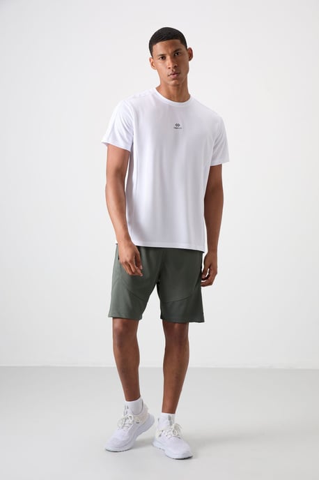 Herren Unifarben Rundhalsausschnitt Kurzarm T-Shirt - Image 2