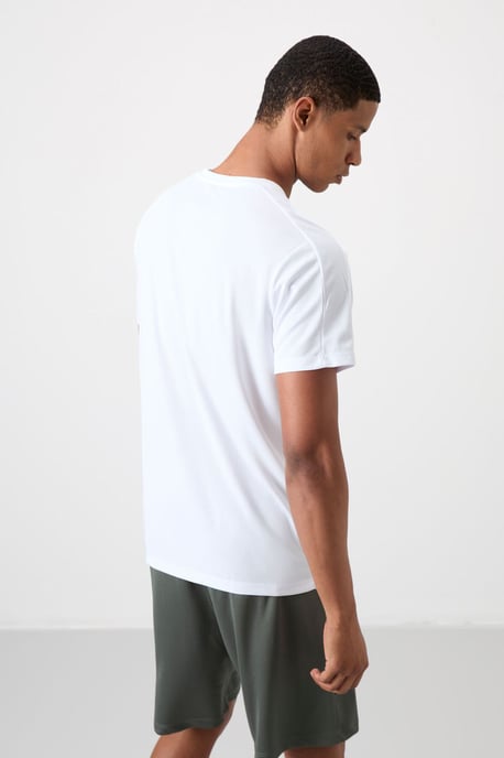 Herren Unifarben Rundhalsausschnitt Kurzarm T-Shirt - Image 5