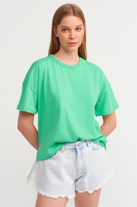 Übergroßes Baumwoll-Crewneck-T-Shirt - Image 1