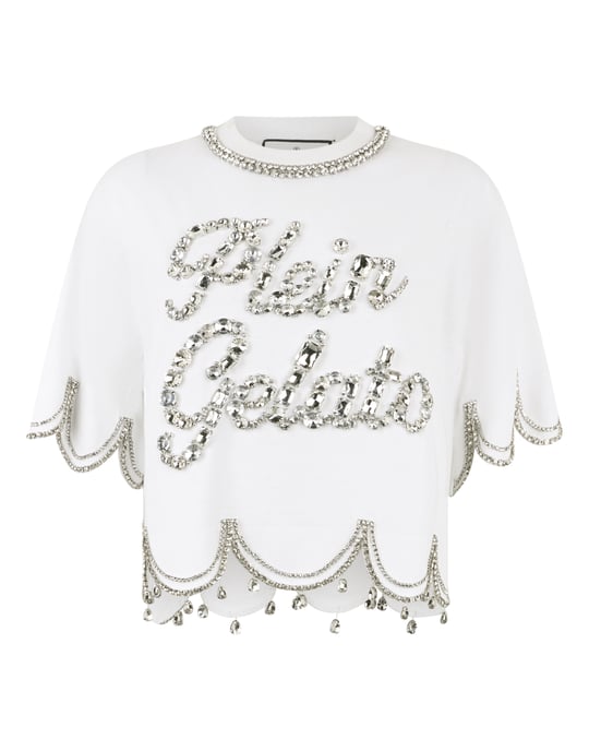 Cropped T-Shirt Crystal Waves - Image 1