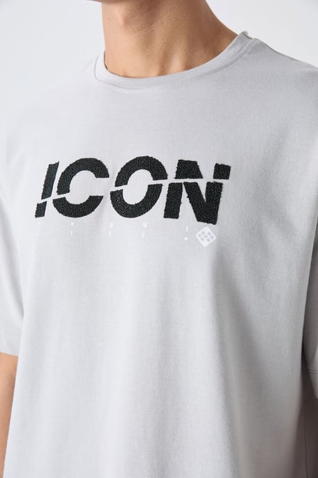 Übergroßes Logo-Print Rundhals-T-Shirt - Image 3
