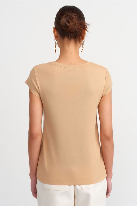 Slim Fit Baumwoll Rundhals T-Shirt - Image 2