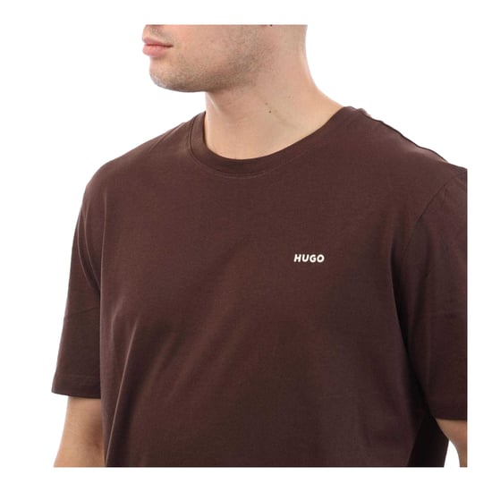 Hugo - "Dero 99" T-Shirt für Herren, Baumwolle, Regulär (Braun) - Image 4
