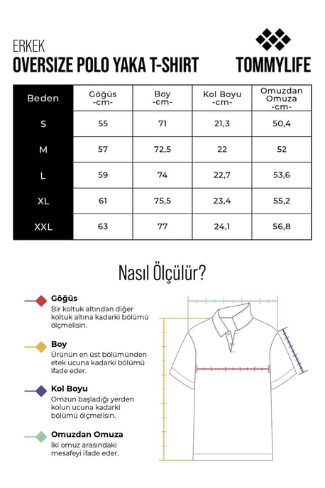 Übergroßes Polo-Kragen T-Shirt - Image 6