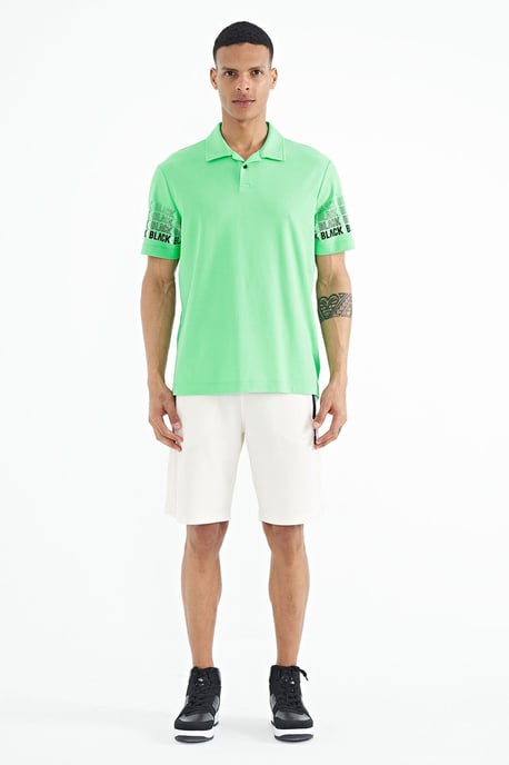 Herren Baumwolle Polo Kragen Bedrucktes T-Shirt - Image 2