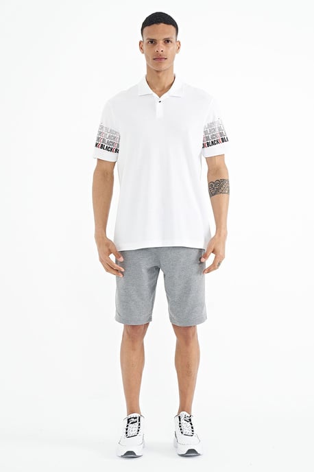 Herren Baumwoll-Polo-Kragen Bedrucktes T-Shirt - Image 2