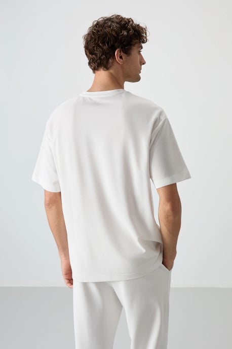 Übergröße Bedrucktes Rundhals-T-Shirt - Image 5