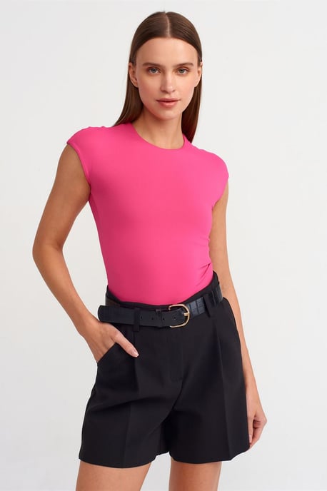 Damen Slim Fit Rundhals-T-Shirt - Image 1