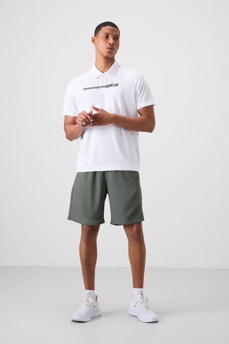 Herren Polo-Kragen Knopf T-Shirt - Image 2