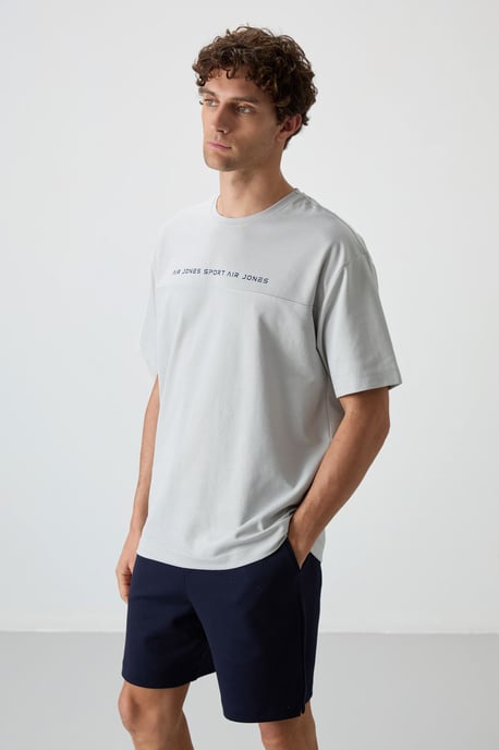 Oversized Rundhals T-Shirt mit Print - Image 4