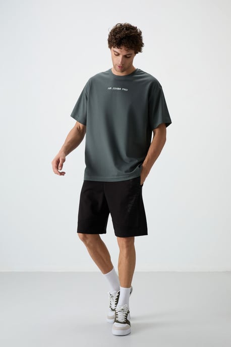 Übergröße Bedrucktes Rundhals-T-Shirt - Image 3
