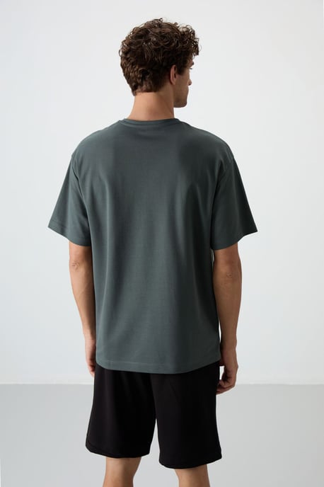 Übergröße Bedrucktes Rundhals-T-Shirt - Image 5