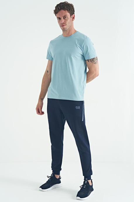 Herren Baumwoll-Elasthan Rundhalsausschnitt T-Shirt - Image 5
