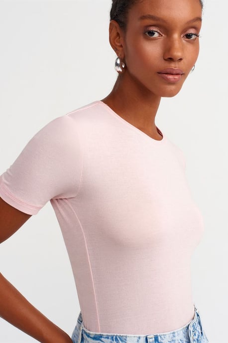 Damen Slim Fit Rundhalsausschnitt T-Shirt - Image 1