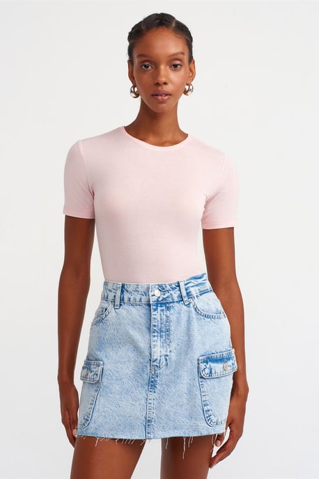 Damen Slim Fit Rundhalsausschnitt T-Shirt - Image 4