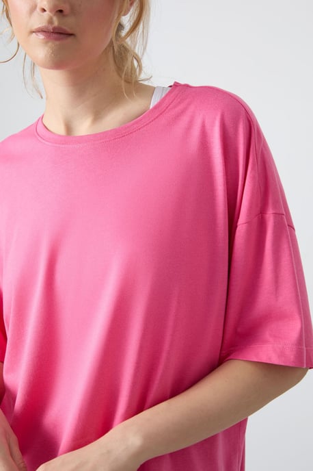 Übergröße Baumwoll-Modal Rundhals T-Shirt - Image 3