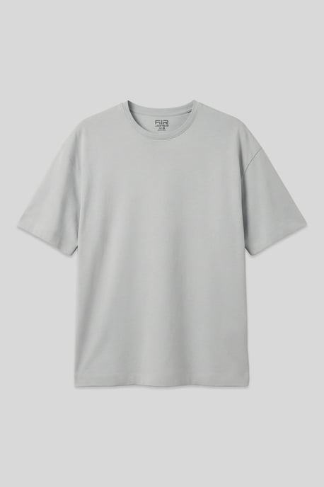 Übergroßes Baumwoll-Crewneck-T-Shirt - Image 1