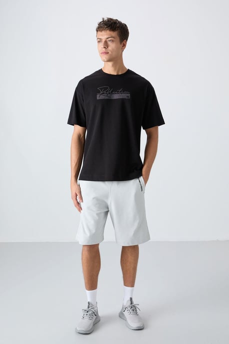Übergrößen Bedrucktes Baumwollmisch-T-Shirt - Image 2