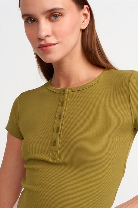 Damen Kurz geschnittenes Slim-Fit Rundhals-T-Shirt - Image 4