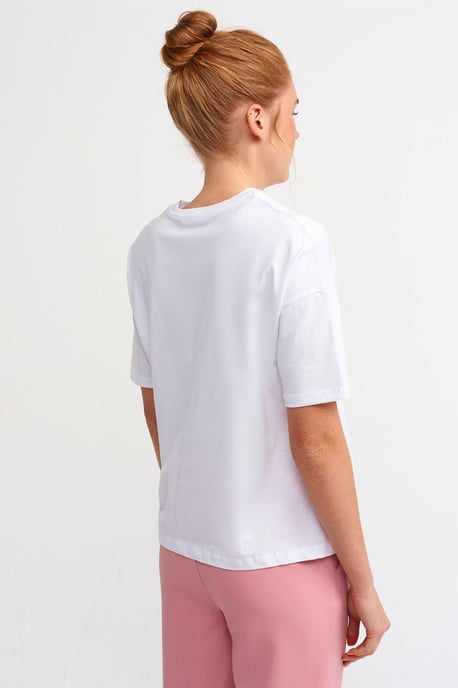 Damen Baumwolle Rundhalsausschnitt T-Shirt - Image 3