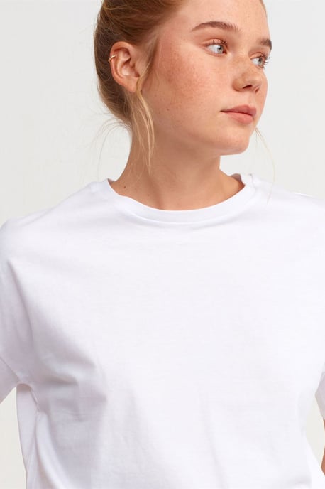 Damen Baumwolle Rundhalsausschnitt T-Shirt - Image 4
