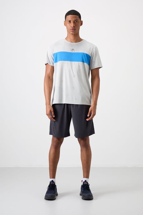 Herren Farbblockiertes Rundhals-T-Shirt - Image 2