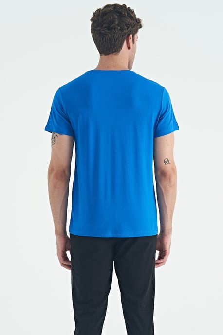 Herren Baumwoll-Elastan T-Shirt mit Rundhalsausschnitt - Image 5