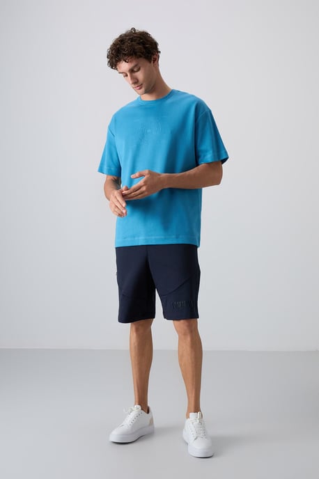 Übergrößiges Baumwoll-Mix Rundhals-T-Shirt - Image 2