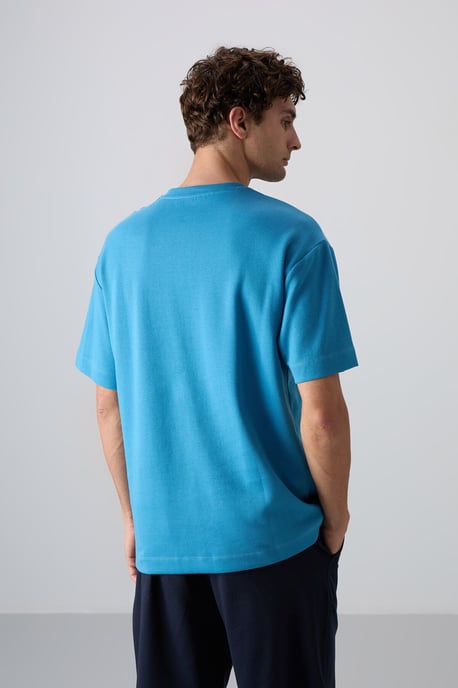 Übergrößiges Baumwoll-Mix Rundhals-T-Shirt - Image 5