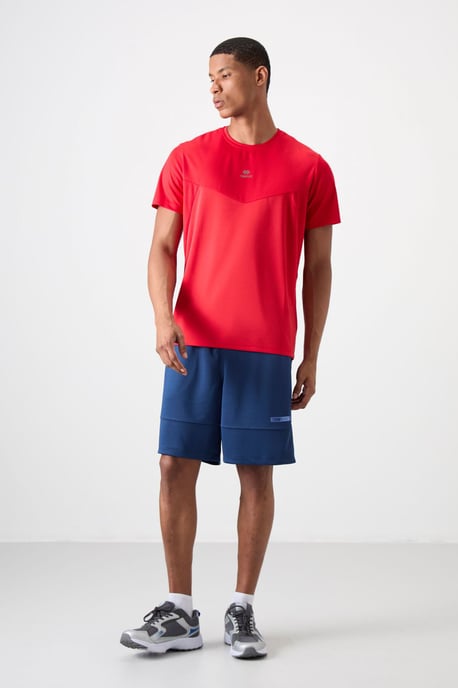 Herren Unifarbenes Polyester Rundhals-T-Shirt - Image 3