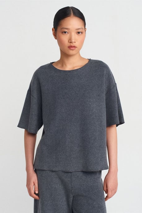 Damen Lockere Passform Crew-Neck T-Shirt - Image 1