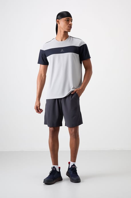 Herren Farbblock Rundhalsausschnitt T-Shirt - Image 3