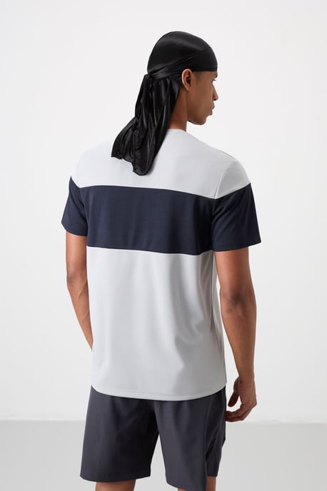 Herren Farbblock Rundhalsausschnitt T-Shirt - Image 6