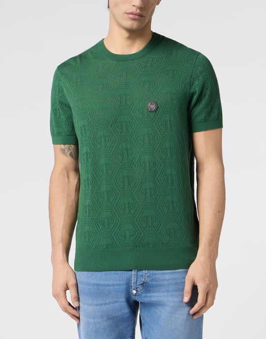 Round Neck T-Shirt Openwork Monogram - Image 2