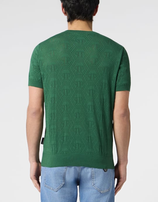 Round Neck T-Shirt Openwork Monogram - Image 5
