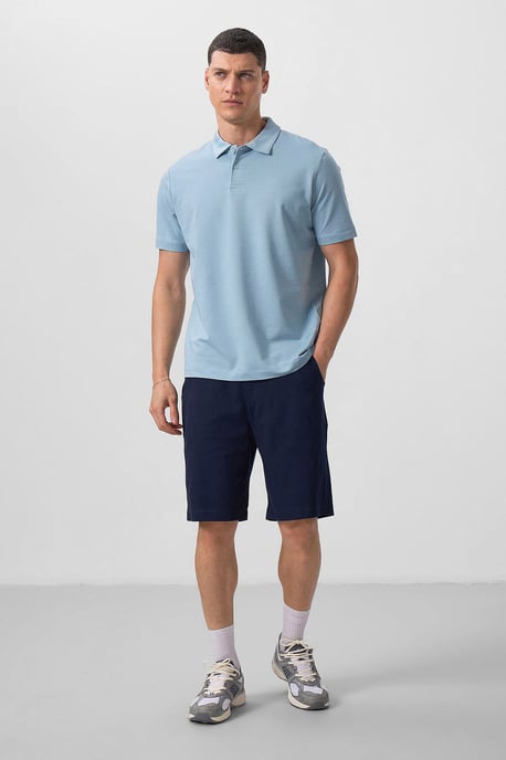 Herren Baumwolle Elasthan Polo T-Shirt - Image 2
