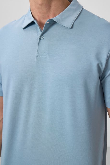 Herren Baumwolle Elasthan Polo T-Shirt - Image 4