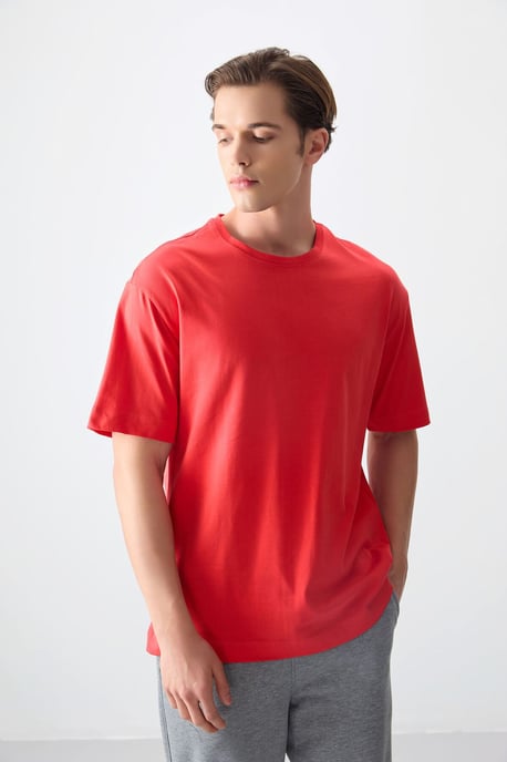 Übergroßes Baumwoll-Crewneck-T-Shirt - Image 2