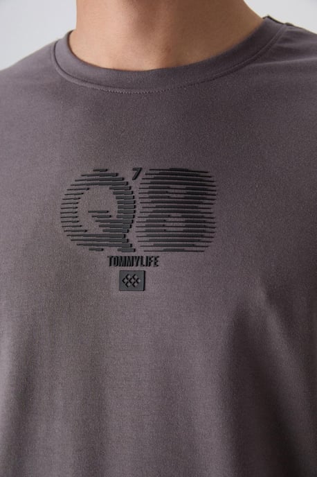 Übergroßes bedrucktes Logo T-Shirt mit Rundhalsausschnitt - Image 3